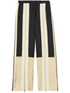 PALM ANGELS PALM ANGELS STRIPED TROUSERS WITH ZIP