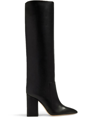 Paris Texas 70mm Anja Croc Embossed Tall Boots In Black