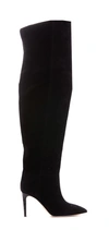 Paris Texas Stiletto 100mm Thigh-length Suede Boots In Black