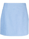 Patou Linen-blend Miniskirt In Blue