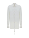 Peter Do Straight-point Collar Cotton Blend Shirt In Off White