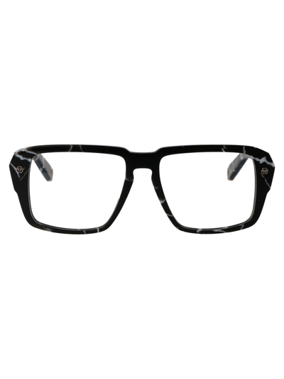 Philipp Plein Vpp081 Glasses In 0z21 Nero Marmorizzato