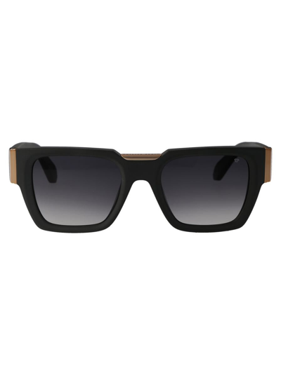 Philipp Plein Spp095m Sunglasses In 0l46 Grigio Opaco