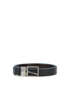 Piquadro Reversible Belt Nero-mogano  Man In Black