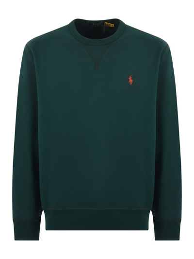 Polo Ralph Lauren Sweatshirt In Verde Scuro