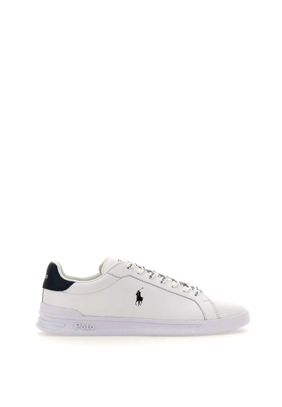 Polo Ralph Lauren "heritage Court Ii"  Leather Sneakers In White