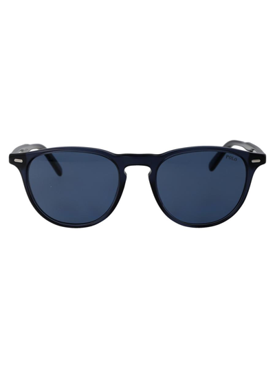 Polo Ralph Lauren 0ph4181 Sunglasses In 547080 Shiny Transparent Navy Blue