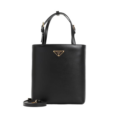 Prada Nappa Calf Leather Handbag In F Nero