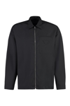 Prada Technical Fabric Blouson Jacket In Black