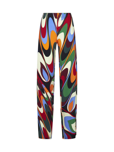 Pucci All Over Print Pants In Green