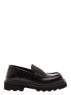 DOLCE & GABBANA BLACK SQUARED-TOE LOAFERS WITH CHUNKY PLATFORM IN LEATHER MAN