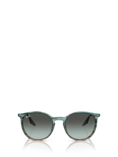 Ray Ban Ray-ban Sunglasses In Striped Blue &amp; Green