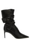 René Caovilla Crystal Nappa Ankle Boots In Black
