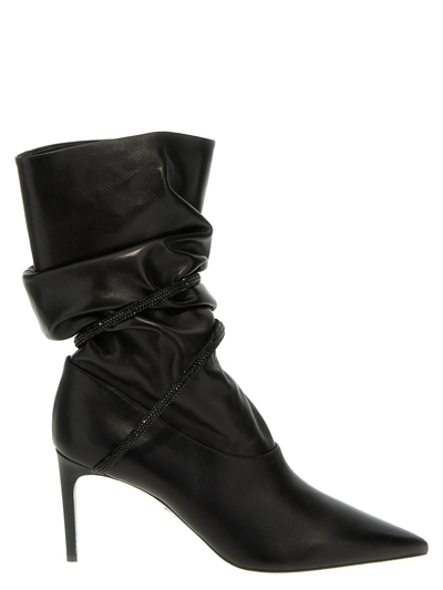 ショートブーツ・ブーティ Rene Caovilla Rhinestone nappa ankle boots René Caovilla Rhinestone Nappa Ankle Boots Boots And Ankle