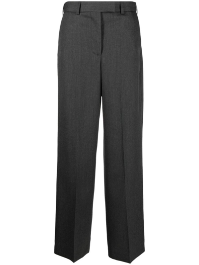 Rohe Women's High-rise Wide-leg Wool Pants In Grey Melange