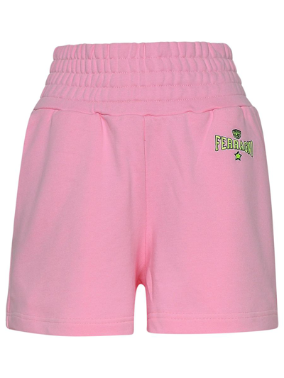 Chiara Ferragni Shorts In Cotone Rosa In Pink