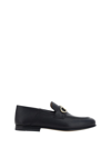 Ferragamo Men's Foster Gancini Bit Loafers In Nero