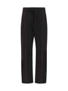 Ferragamo Contrasting-trim Cotton Track Pants In Nero