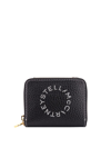 Stella Mccartney Wallet With Shoulder Strap In Black