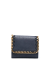 Stella Mccartney Small Falabella Wallet In Blue