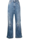 Stella Mccartney Zip-detail Straight-leg Jeans In Blue