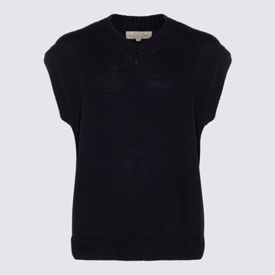 Studio Nicholson Dark Navy Cotton Blend Sweater