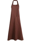 Studio Nicholson Cuenca Sleeveless Long Dress In Brown
