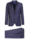 Tagliatore Blue Virgin Wool Suit In Blue