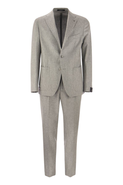 Tagliatore Wool Suit In Light Grey