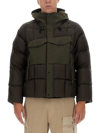 Ten C Jacket Hooded Quilted Pockets Sleeves Fit In Green