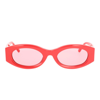 Attico Berta Oval Acetate Sunglasses In Pink