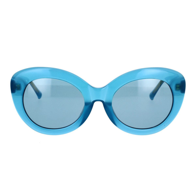 Attico The  Sunglasses In Blue