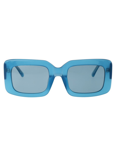 Attico The  Sunglasses In Blue