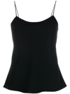 The Row Biggins Silk-strap Crepe Camisole In Black