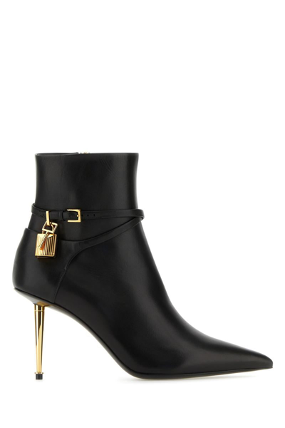 Tom Ford Padlock Boots In Black