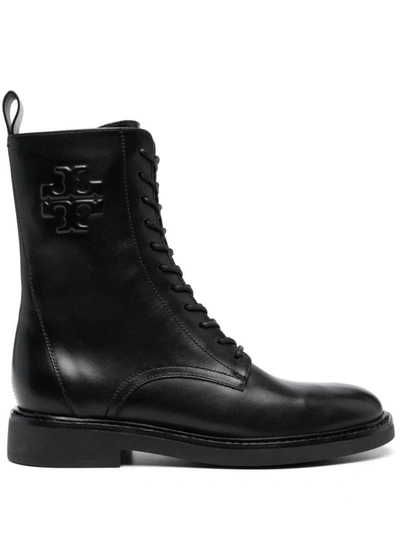 TORY BURCH TORY BURCH DOUBLE T LEATHER COMBAT BOOTS