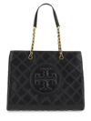 Tory Burch Fleming Soft Chain Tote Bag Black In Black