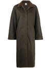 Totême Womens Forest Collared Waxed Cotton Coat 8 In Forest