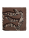 Totême Toteme Women Knotted Monogram Wool Silk Blanket Scarf In Brown