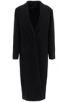 Totême Long Boucle Coat In Black