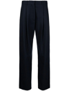 Totême Toteme Women Double-pleat Fluid Pants In Navy