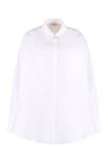 Valentino Oversized Cotton-poplin Shirt In White