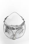 Versace Repeat Hobo Shoulder Bag In Silver