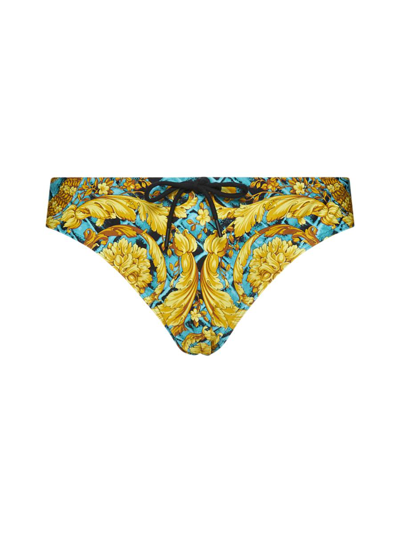 Versace Swimwear In Glacer Green+black+gold