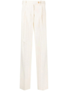 Zimmermann Pantalone Dalla Gamba Ampia Luminosity In Misto Lana Ricamata  Donna In Nude &amp; Neutrals