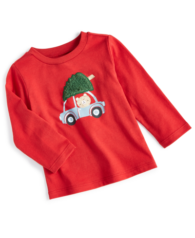 First Impressions Kids' Toddler Boys Santa Car Shirt, Created For Macy's In Emboldened