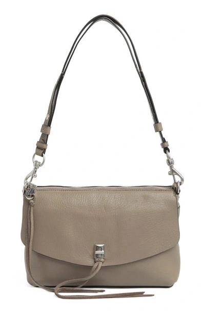 Rebecca Minkoff Darren Top Zip Shoulder Bag In Deep Taupe