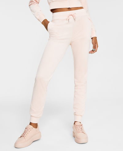Guess Women's Couture High-rise Pull-on Jogger Pants In Pink Good Vibes
