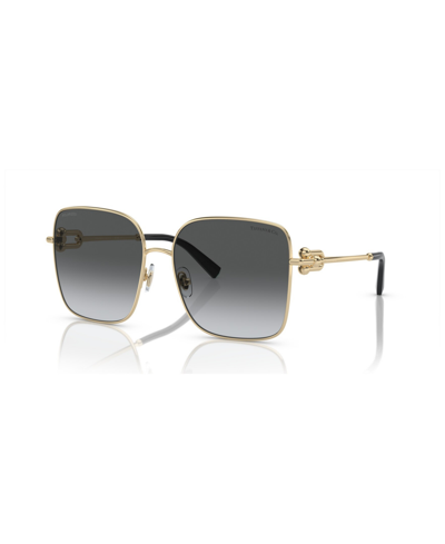Tiffany & Co Women's Polarized Sunglasses, Gradient Tf3094 In Pale Gold
