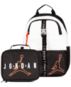 Jordan Air  Boys Lunch Backpack Set In White,black